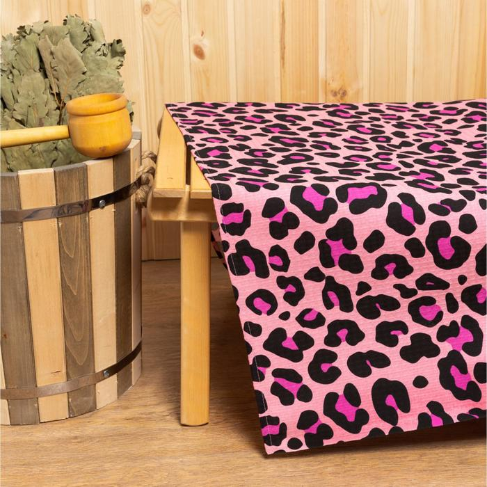 Простыня для бани Leopard 150х180±5 см, 100% хлопок, вафельное полотно, 160 гр/м2 Простыня для бани Leopard 150х180±5 см, 100% хлопок, вафельное полотно, 160 гр/м2