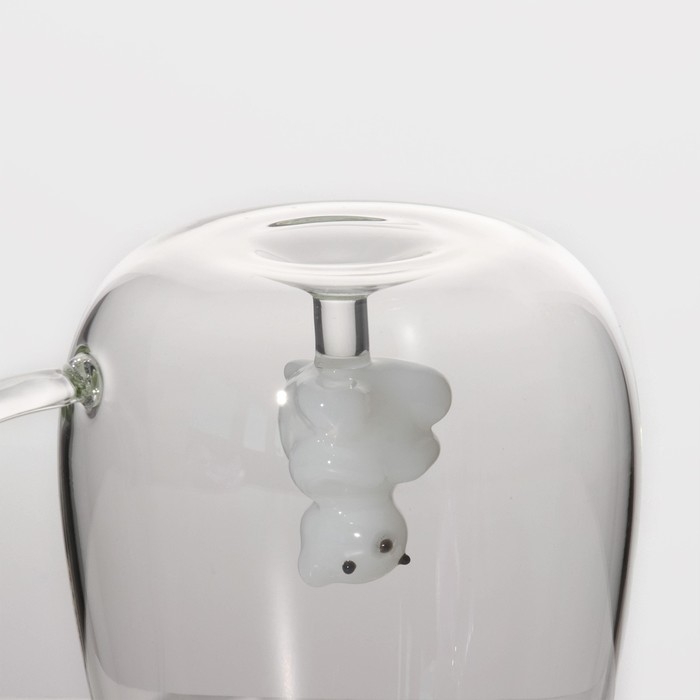 Кружка стеклянная с фигуркой на дне &laquo;Серен. Мишка&raquo;, 350 мл