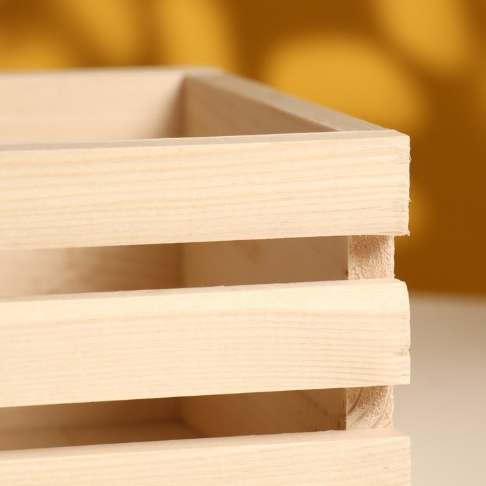 Кашпо деревянное трехреечное 14,5х12,5х8 см натуральный Кашпо деревянное трехреечное 14,5х12,5х8 см натуральный