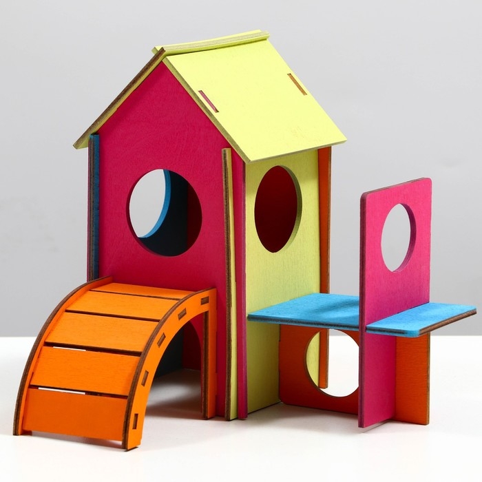 Домик для грызунов с лесенкой 25 х 22 х 22 см Домик для грызунов с лесенкой 25 х 22 х 22 см