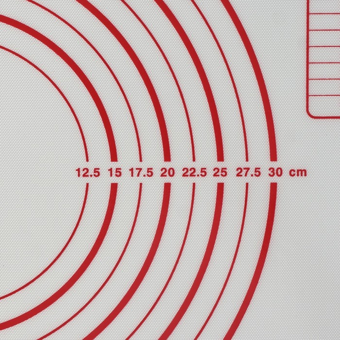 Армированный коврик с разметкой, силикон, 40×60 см, цвет белый Армированный коврик с разметкой, силикон, 40×60 см, цвет белый