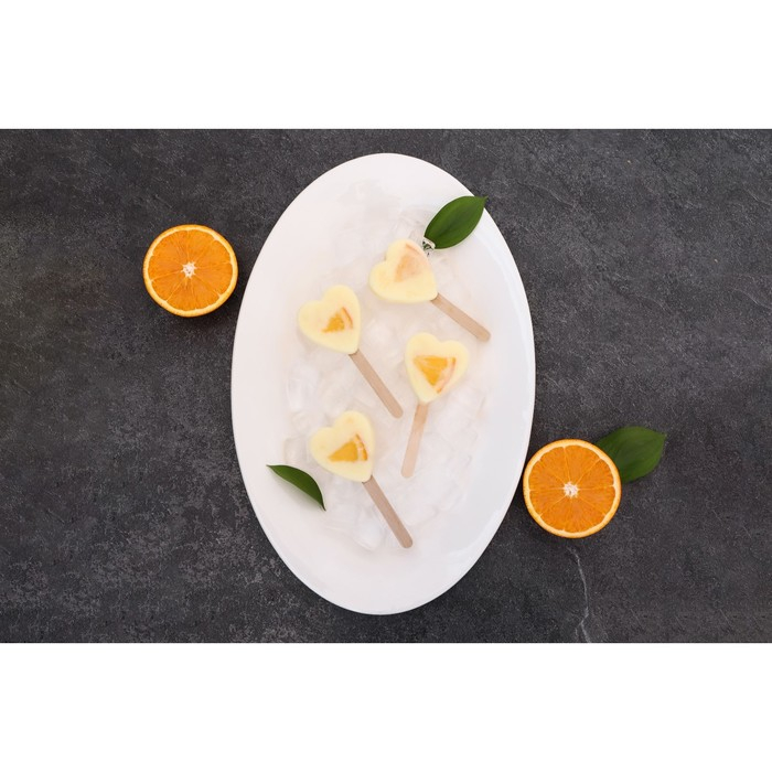 Форма для мороженого Доляна «Сердца. Макси», силикон, 49×6,5×2 см, 8 ячеек, палочки 50 шт, цвет белый Форма для мороженого Доляна «Сердца. Макси», силикон, 49×6,5×2 см, 8 ячеек, палочки 50 шт, цвет белый