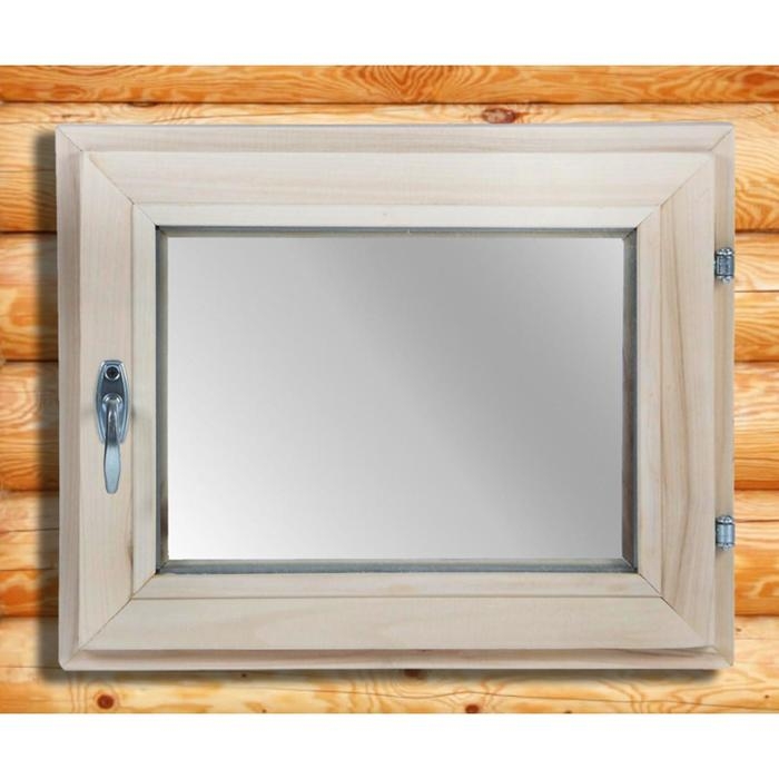 Окно, 40×50см, однокамерный стеклопакет, из липы Окно, 40×50см, однокамерный стеклопакет, из липы