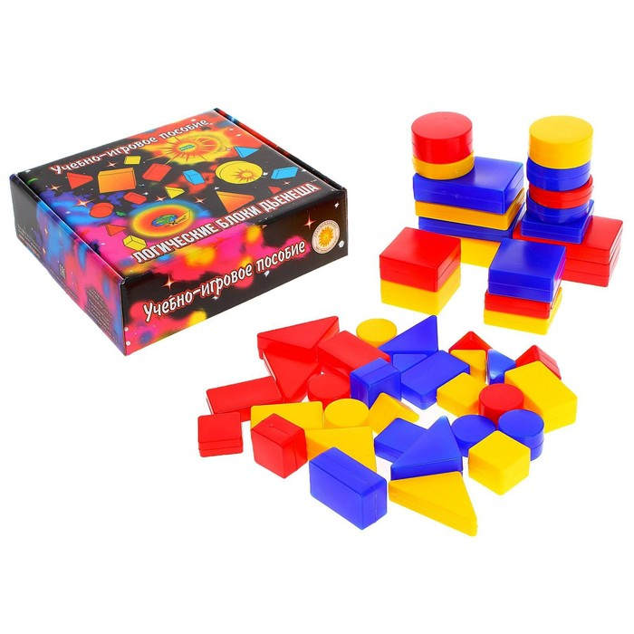 Учебно-игровое пособие «Логические блоки Дьенеша», 48 фигур Учебно-игровое пособие «Логические блоки Дьенеша», 48 фигур