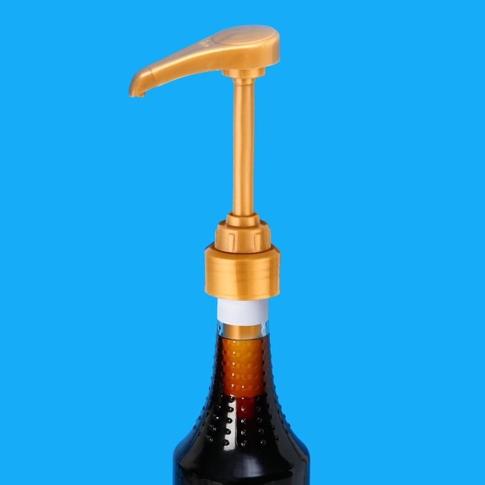 Помпа - дозатор для сиропа, золотая, 10мл Помпа - дозатор для сиропа, золотая, 10мл