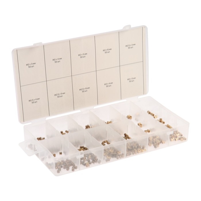 Набор латунных гаек с накаткой  ТУНДРА krep,  предметов 500 предметов Набор латунных гаек с накаткой  ТУНДРА krep,  предметов 500 предметов