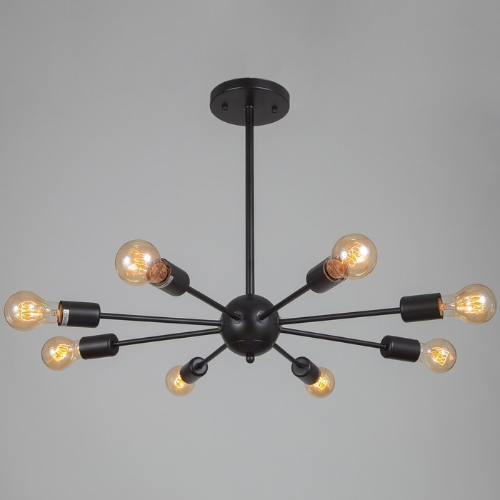 Люстра "Арманд" 8х40Вт Е27 черный 78х78х48см Ritter