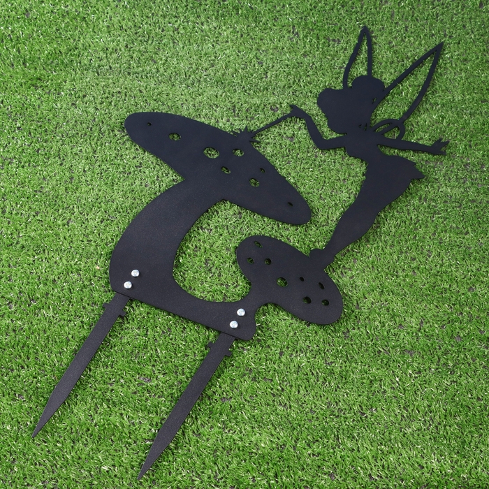 Набор садовых фигур  Набор садовых фигур "Волшебные феи", 2 шт, 27х39,5см/33х41см, черные