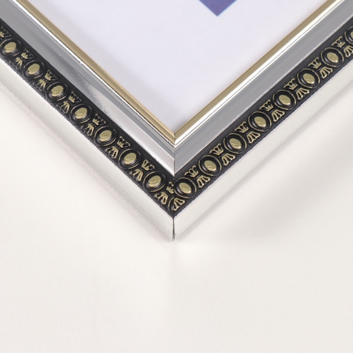Фоторамка пластик Фоторамка пластик "Камея" 15х21 см, серебро