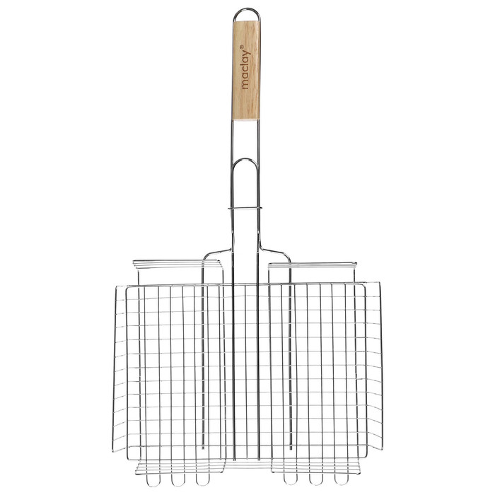Решётка гриль универсальная maclay, 26x31 см, хромированная сталь, для мангала