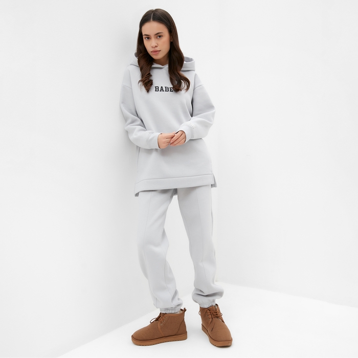 Худи женское с начёсом MIST Cozy style, серый, размер 42