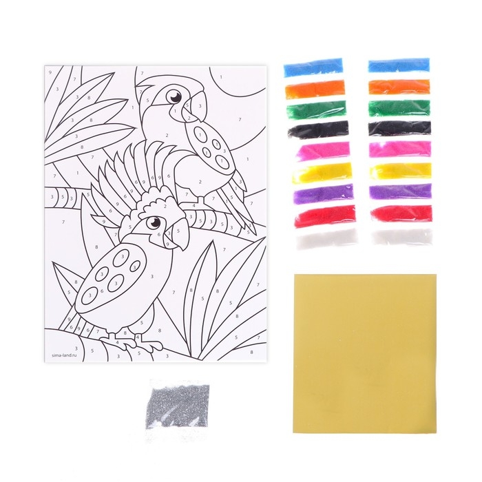 Набор для творчества. Сияющая фреска «Удивительные джунгли» Набор для творчества. Сияющая фреска «Удивительные джунгли»