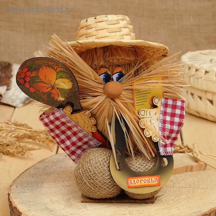 Оберег-домовой Оберег-домовой "Тимофей с ложкой и подковой", 29х24х19 см, микс