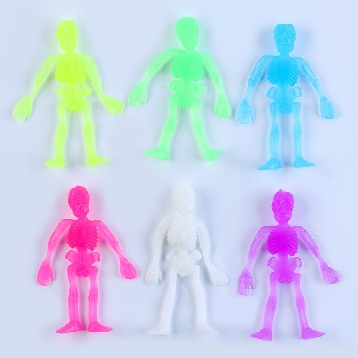 Хэллоуин. Антистресс сквиш мялка «Скелетики», цвета МИКС, в шоубоксе Хэллоуин. Антистресс сквиш мялка «Скелетики», цвета МИКС, в шоубоксе