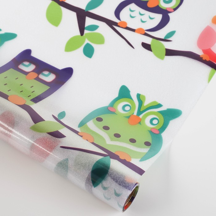 Витражная плёнка «Совушки», 45×200 см Витражная плёнка «Совушки», 45×200 см