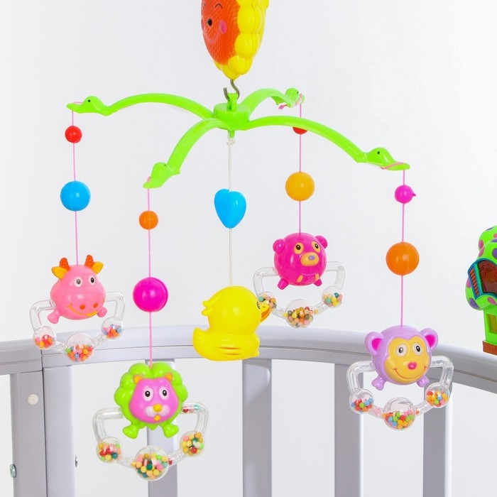 Мобиль музыкальный на кроватку «Пряничный Домик. Кольцо», заводной, Крошка Я Мобиль музыкальный на кроватку «Пряничный Домик. Кольцо», заводной, Крошка Я