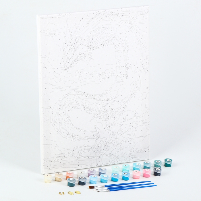 Картина по номерам с подрамником &laquo;Дракон в небе&raquo;, 30 х 40 см