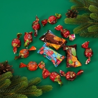 Новый год. Новогодний подарок "Новогоднее путешествие" Санта и белый медвь, 180 г