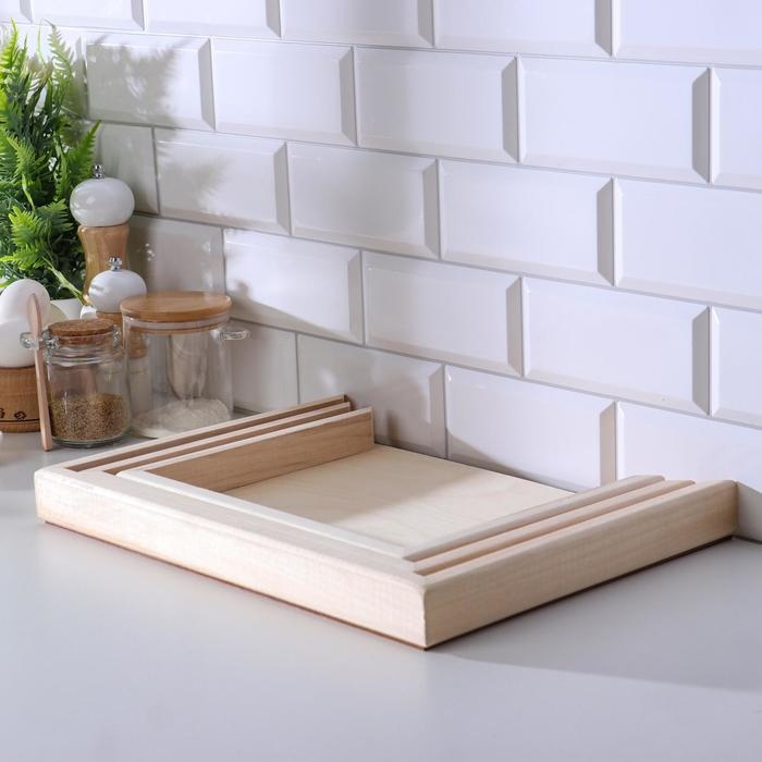 Набор досок для пельменей 3 шт "Сердце, люблю пельмени" 40×30×4см, 30×30×4см, 30×21×4см