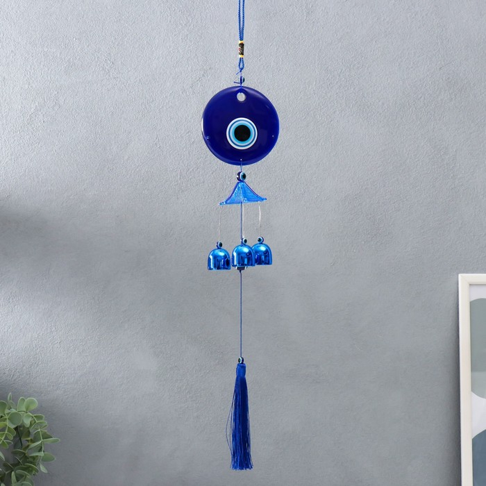Музыка ветра металл Музыка ветра металл "Глаз" от сглаза 3 колокольчика 57х9,5 см