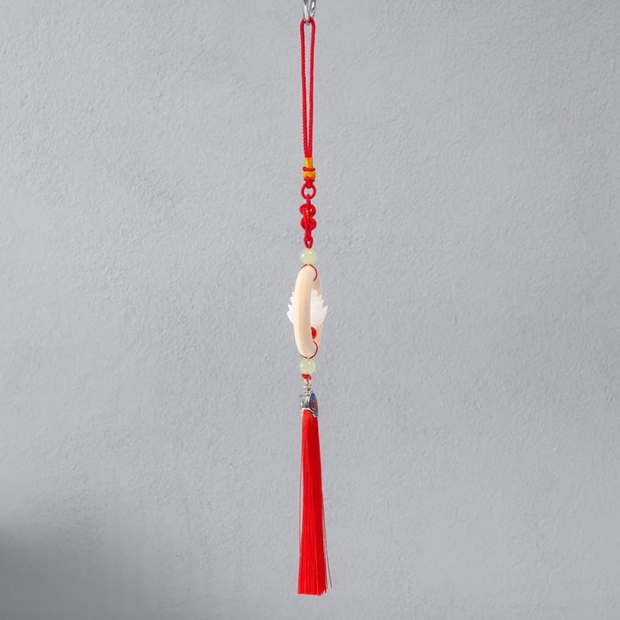 Подвеска пластик "Лотос" красная 2,5х5,5х35 см