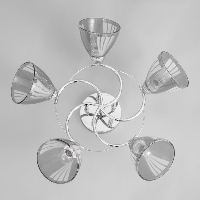 Люстра Люстра "Поли" 5х60Вт Е27 Хром 58х58х24см