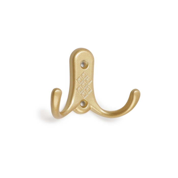 Крючок мебельный ТУНДРА TKD024 LIGHT, двухрожковый, матовое золото Крючок мебельный ТУНДРА TKD024 LIGHT, двухрожковый, матовое золото