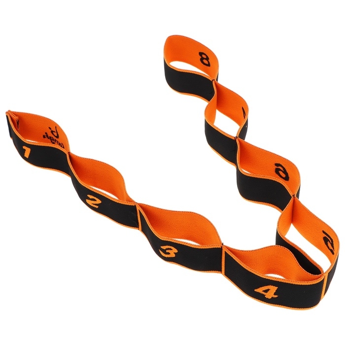 Эспандер-лента Sangh, эластичная, с захватами, 90х4 см, цвет оранжевый Эспандер-лента Sangh, эластичная, с захватами, 90х4 см, цвет оранжевый