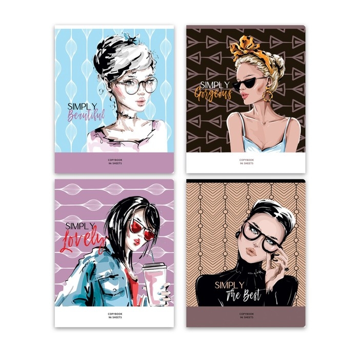 Тетрадь 96 листов в клетку Simply the best, обложка мелованный картон, глянцевая ламинация, блок офсет, МИКС Тетрадь 96 листов в клетку Simply the best, обложка мелованный картон, глянцевая ламинация, блок офсет, МИКС