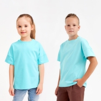 Футболка детская MINAKU:Basic line kids цвет голубой, рост 98