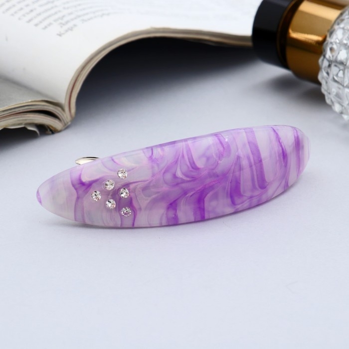 Заколка-автомат для волос Заколка-автомат для волос "Адель" разводы, 9 см, микс