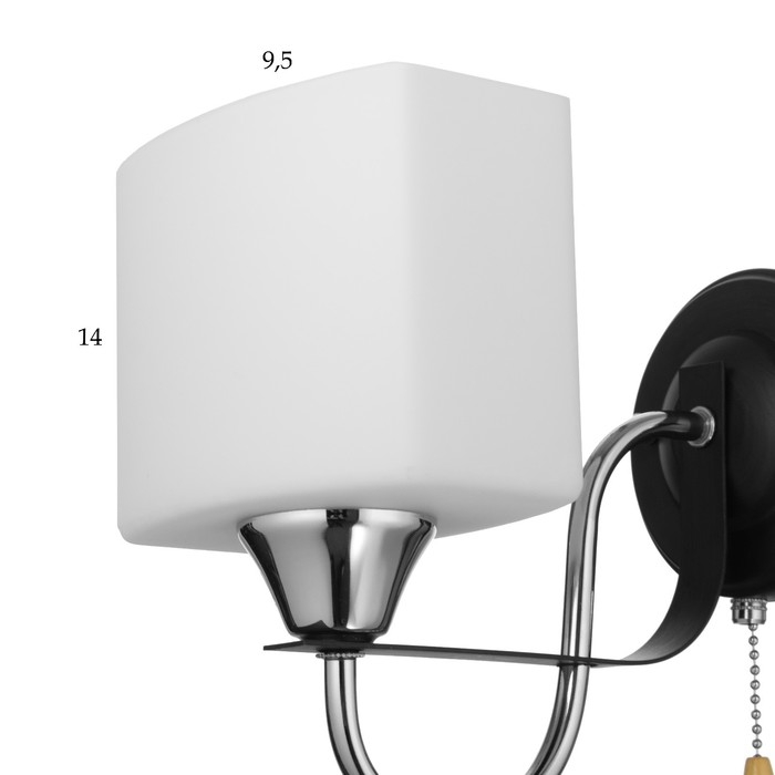 Бра Бра "Лиана" 1x60Вт E27 хром-коричневый 23х13х20 см.