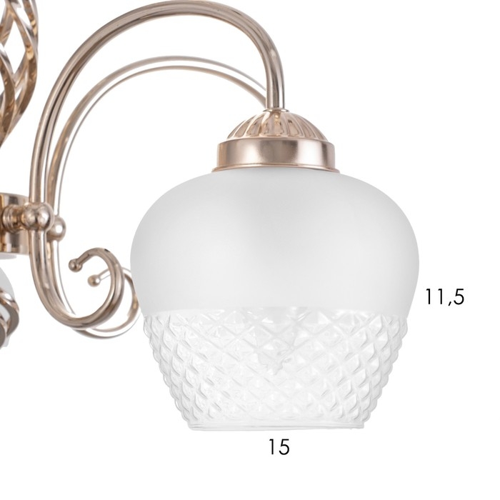 Люстра Люстра "Эбби" 5х60Вт Е27 Золото 46х46х88(48)см