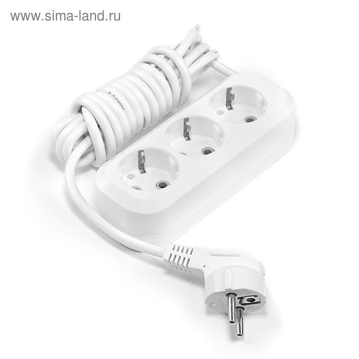 Удлинитель Smartbuy, 3 розетки, 3 м, 16 А, 3500 Вт, ПВС 3х1 мм2, с з/к, белый Удлинитель Smartbuy, 3 розетки, 3 м, 16 А, 3500 Вт, ПВС 3х1 мм2, с з/к, белый