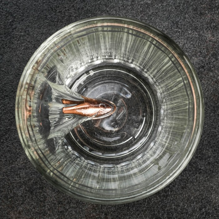 Стакан Стакан "Непробиваемый. 23 февраля", граненый, с пулей, 250 мл