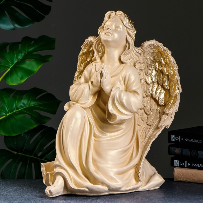 Фигура  Фигура "Ангел на колене" слоновая кость, 40х36,5х51см