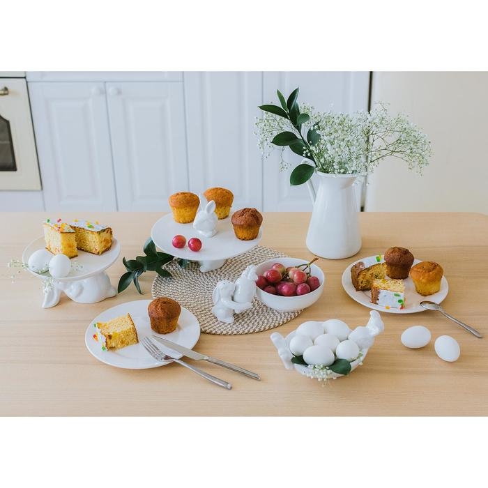 Набор для специй Доляна «Зайка», 2 предмета: солонка 50 мл, перечница 40 мл, цвет белый Набор для специй Доляна «Зайка», 2 предмета: солонка 50 мл, перечница 40 мл, цвет белый