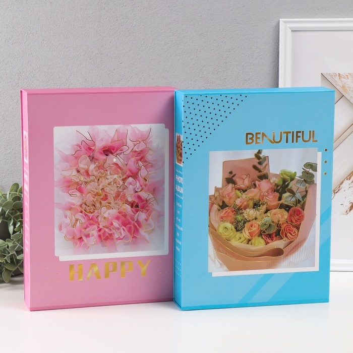 Фотоальбом на 200 фото 15х21 Фотоальбом на 200 фото 15х21 "Букет" МИКС 33х23,5х5,5 см