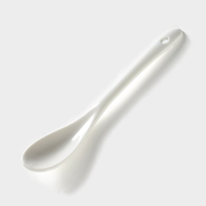 Сахарница фарфоровая с ложкой Доляна &laquo;Млечный путь&raquo;, 330 мл, цвет белый в крапинку