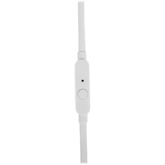 Наушники JBL T110, вакуумные, микрофон, 100дБ, 16 Ом, 3.5 мм, 1.2 м, белые