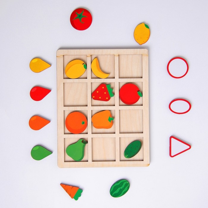 Головоломка. Сортер составной «Фрукты и овощи» Головоломка. Сортер составной «Фрукты и овощи»