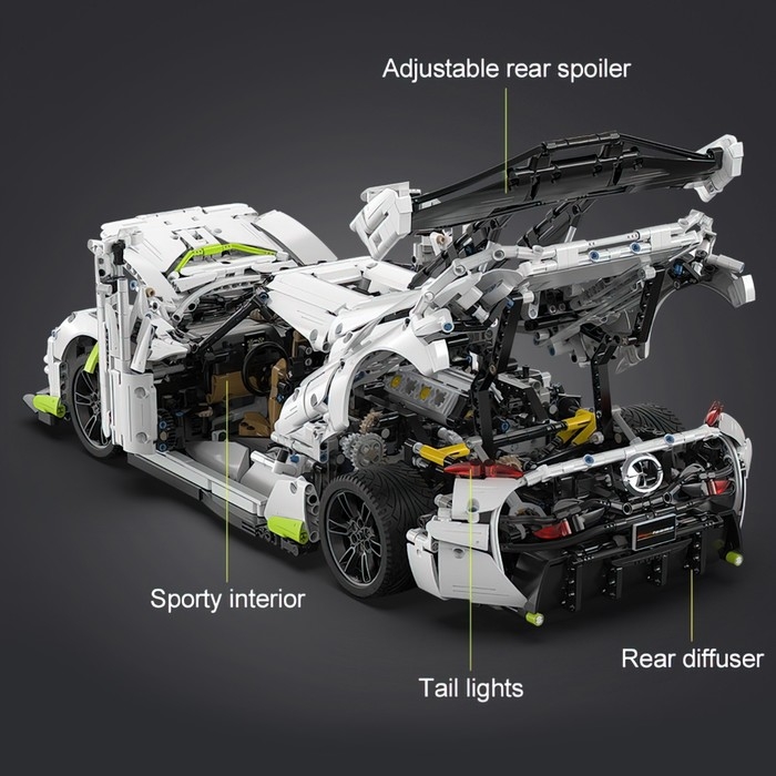Конструктор Техно «Спорткар», 4346 деталей, масштаб 1:8 Конструктор Техно «Спорткар», 4346 деталей, масштаб 1:8