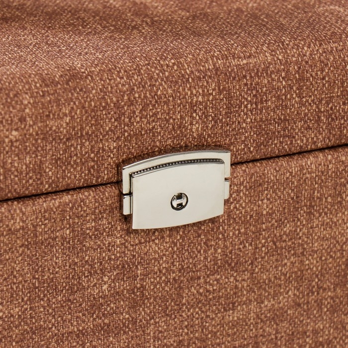 Шкатулка кожзам для украшений сундук  Шкатулка кожзам для украшений сундук "Шоколад" комбинированная 23,5х16,5х14,5 см