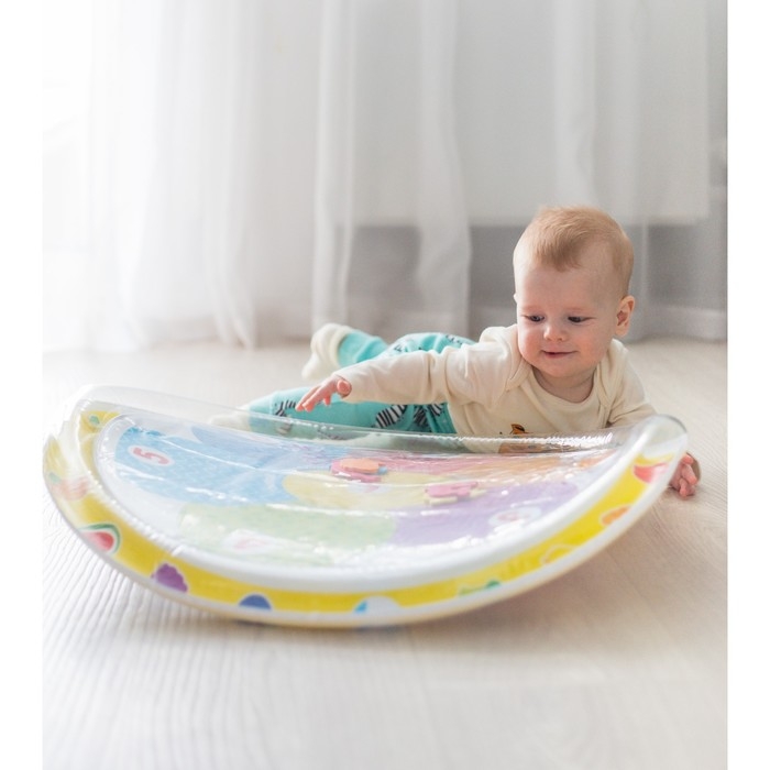 Акваковрик надувной развивающий водный коврик «Цветик», 65x65 см, Крошка Я Акваковрик надувной развивающий водный коврик «Цветик», 65x65 см, Крошка Я