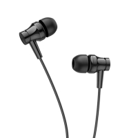 Наушники Borofone BM67 Talent, вакуумные, микрофон, Jack 3.5 мм, кабель 1.2 м, чёрные
