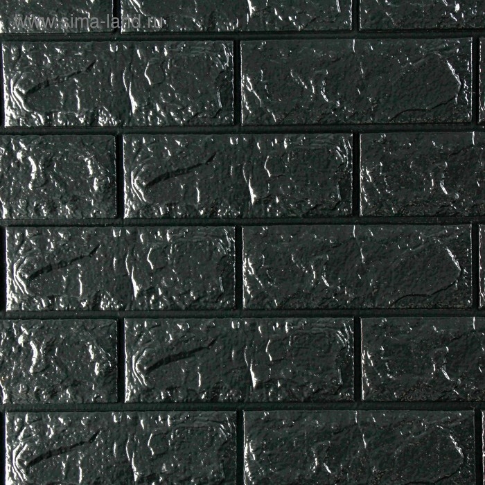 Самоклеящаяся ПВХ панель "Черный кирпич" 70*77см