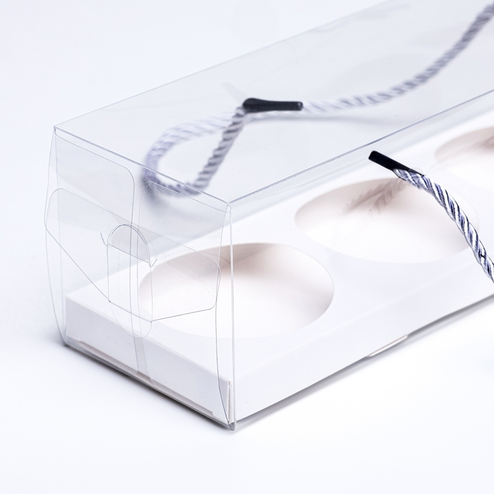 Кондитерская упаковка для кексов, белая , 29,5 х 7,8 х 7,8 см Кондитерская упаковка для кексов, белая , 29,5 х 7,8 х 7,8 см