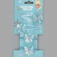 Аксессуары для волос: резинки 2 штуки, заколки 2 штуки, &laquo;Голубой бантик&raquo;, &laquo;Снежная принцесса&raquo;