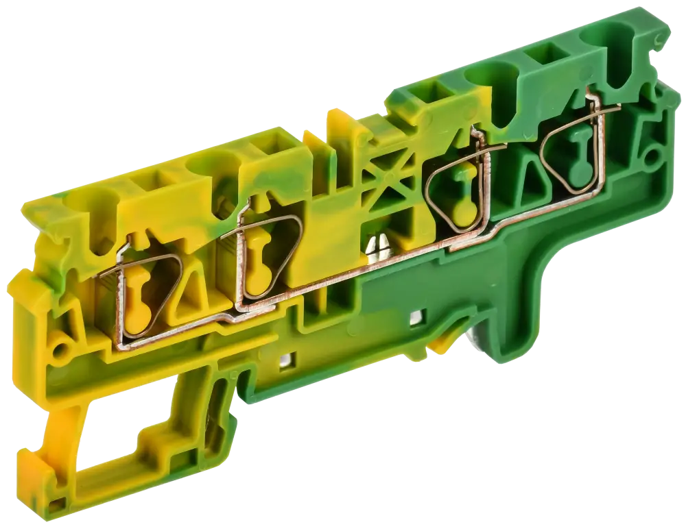 ARMAFIX Клемма пружинная CX4-4 PE 4мм2 четырехконтактная заземляющая IEK