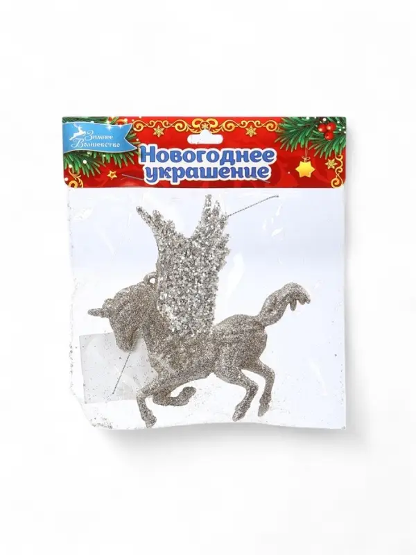 Ёлочное украшение &laquo;Праздничное сияние&raquo; единорог, 12&times;12 см, золото